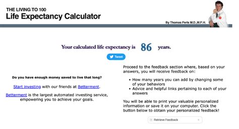 living to 100 calculator|Life Expectancy Calculator .